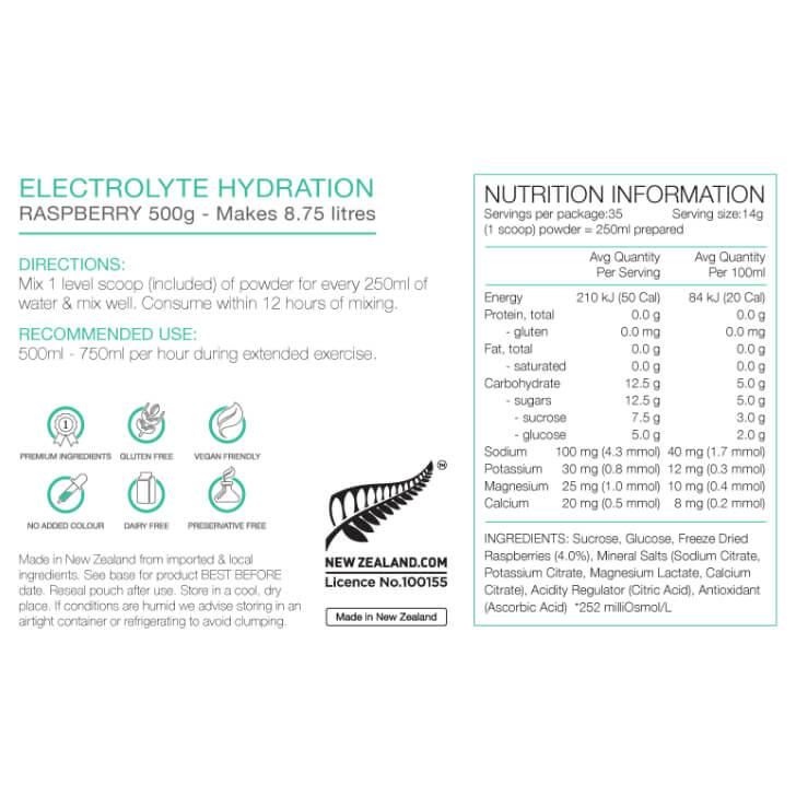 Electrolyte Hydration 500g Pouch