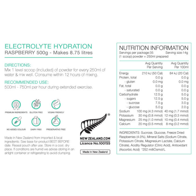 Electrolyte Hydration 500g Pouch
