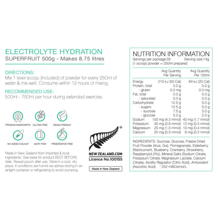 Electrolyte Hydration 500g Pouch