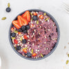 In bowl with fresh toppings
