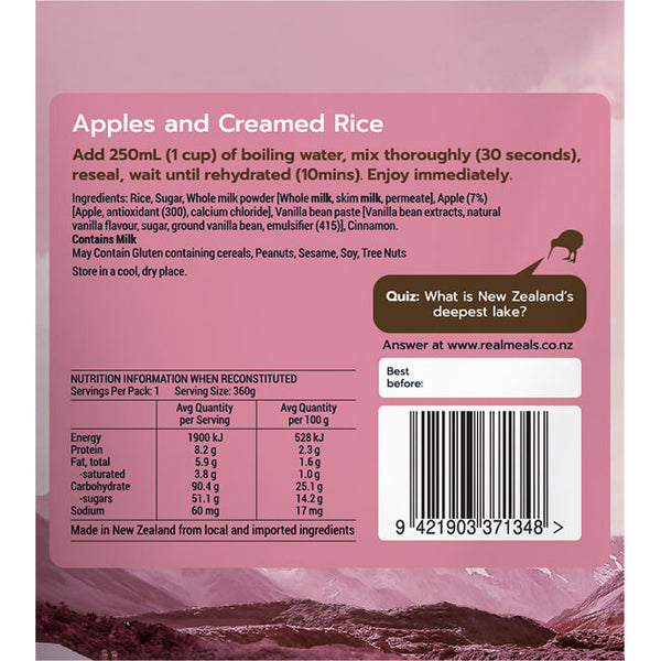 Apples and Creamed Rice