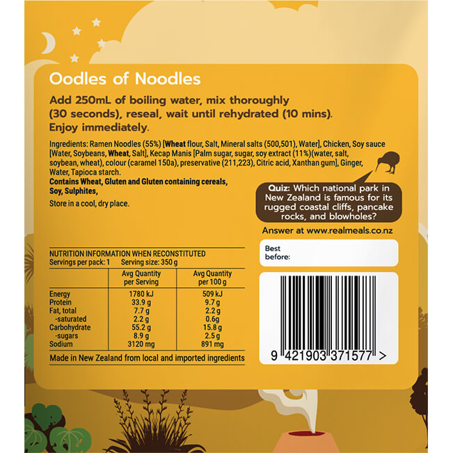 Oodles of Noodles Youth Meal