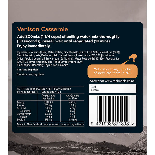Venison Casserole