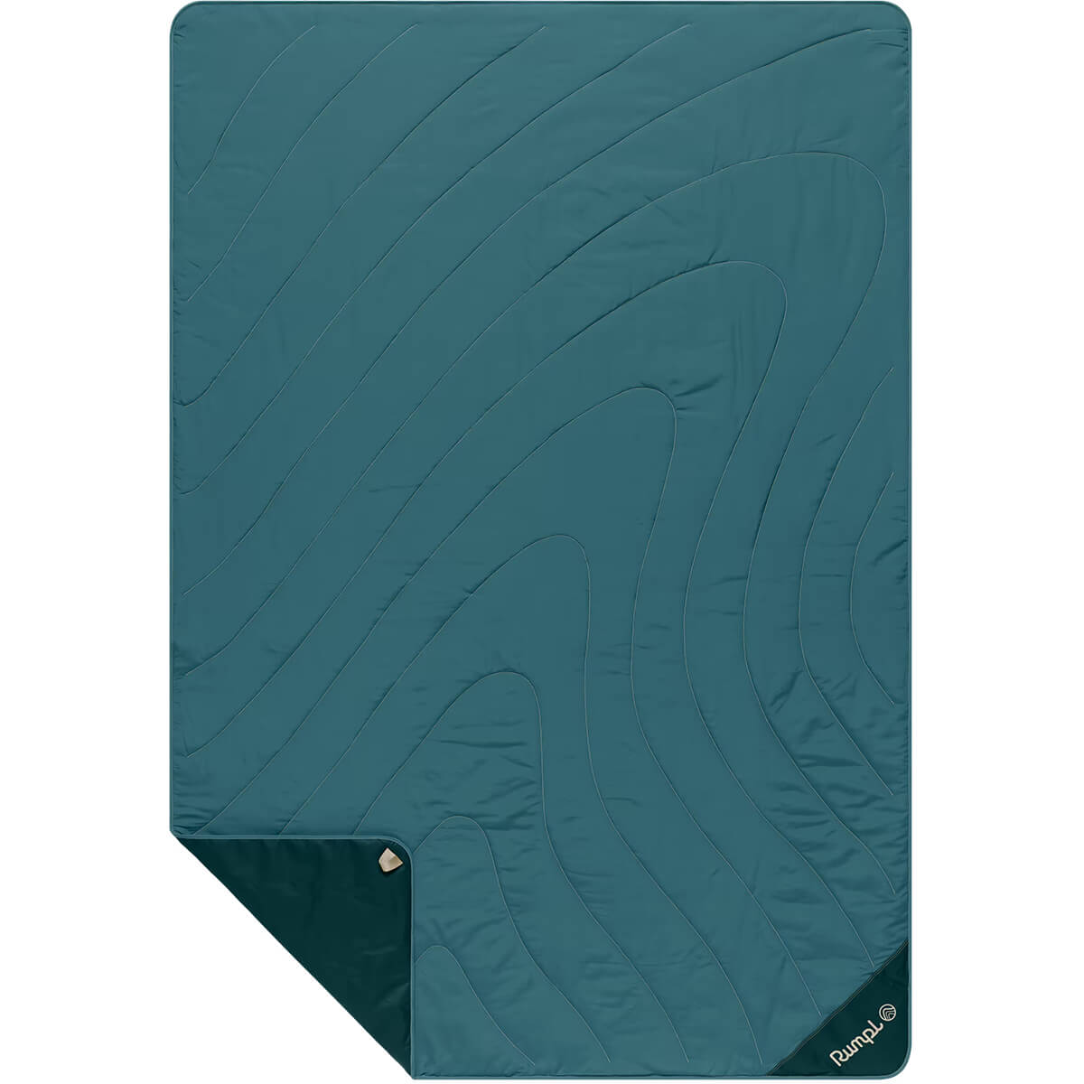 Sage Green laid out with bottom left corner showing underside