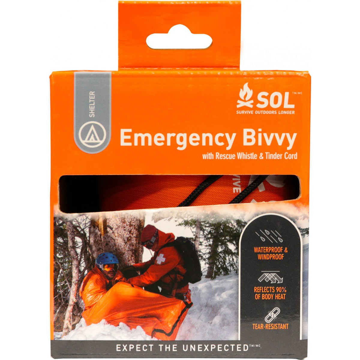 Emergency Bivvy with Rescue Whistle and Tinder Cord