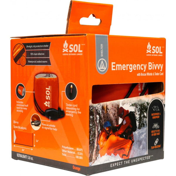 Emergency Bivvy with Rescue Whistle and Tinder Cord