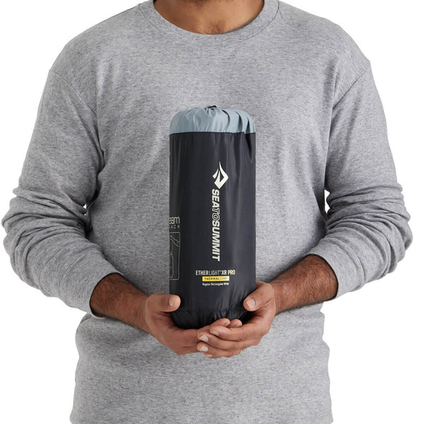 Packed and held by model