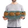 Stowed and held by model