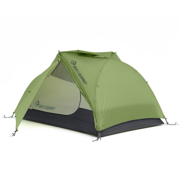 Nearest fly door open, canopy closed, 3/4 view