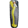 Top view with model in sleeping bag