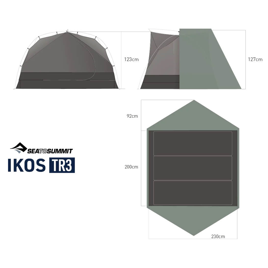 Ikos TR3 Three-Person Tent