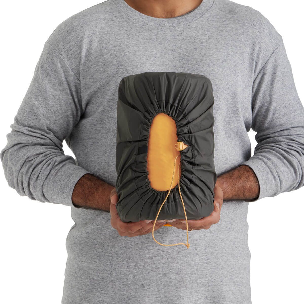 Packed and held by model