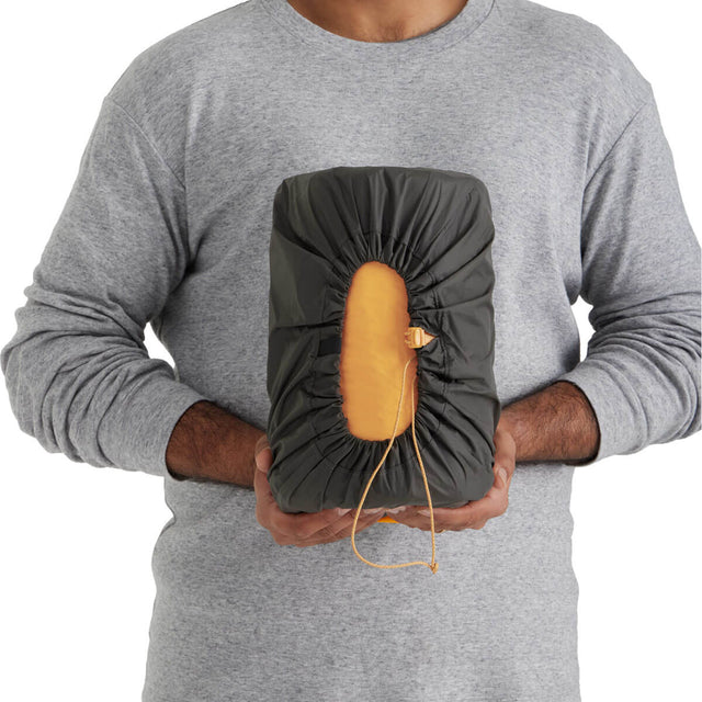 Packed and held by model