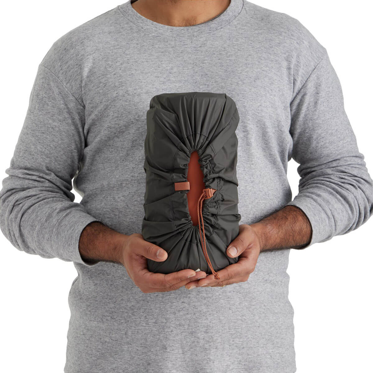 Packed and held by model
